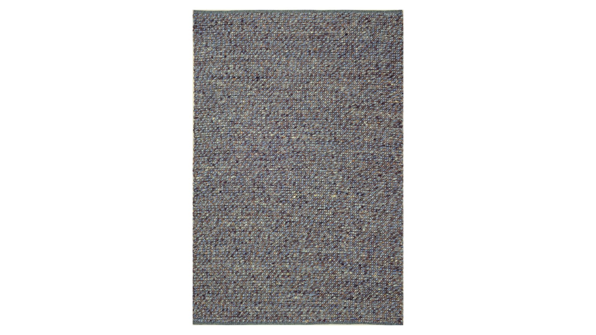 Handwebteppich Interliving aus Naturfaser in Dunkelblau Interliving Teppich Serie B-8001 Ocean – ca. 250 x 290 cm