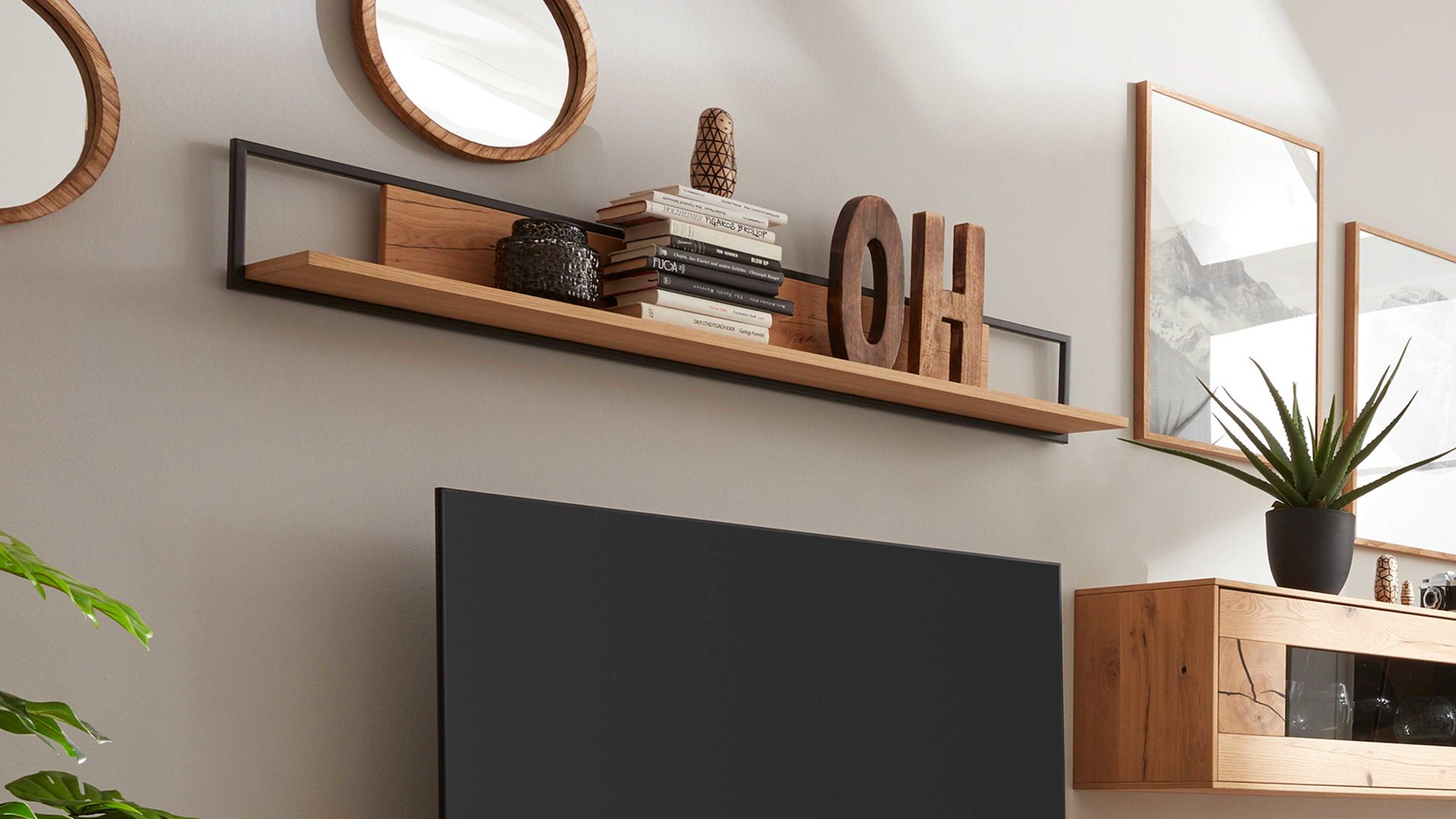 interliving wohnzimmer serie 2106 – wandboard 620950, asteiche
