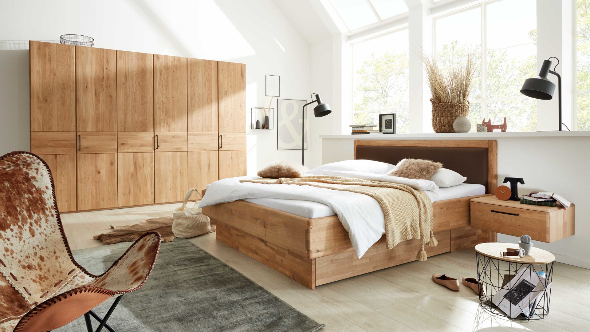 interliving schlafzimmer serie 1016 – komplettzimmer 9460, eiche &