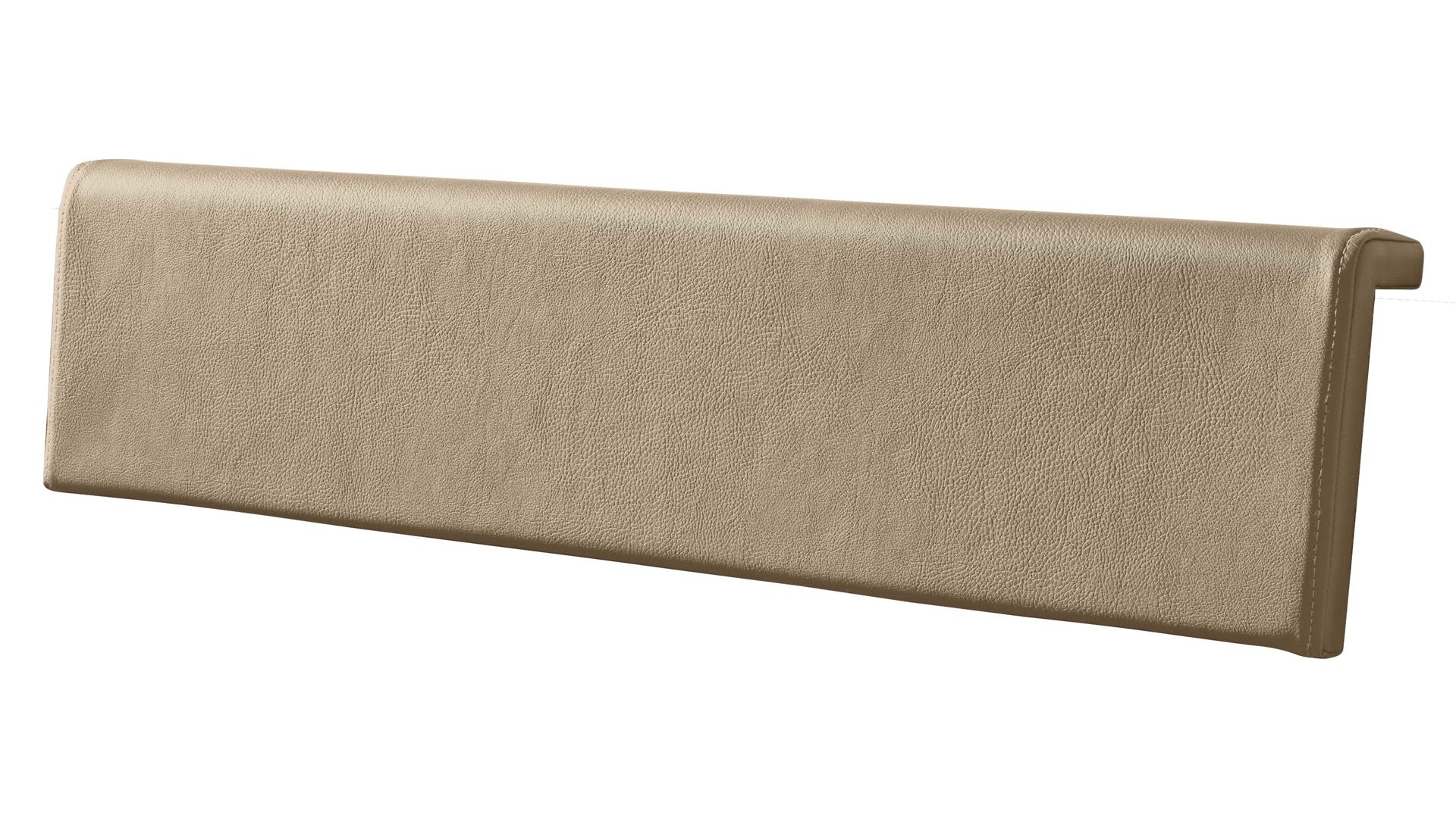 Kopfstütze Interliving aus Stoff in Beige Interliving Schlafzimmer Serie 1025 – Kopfteilpolster-Set 530548 Länge ca. 72 cm - taupefarbenes Kunstleder