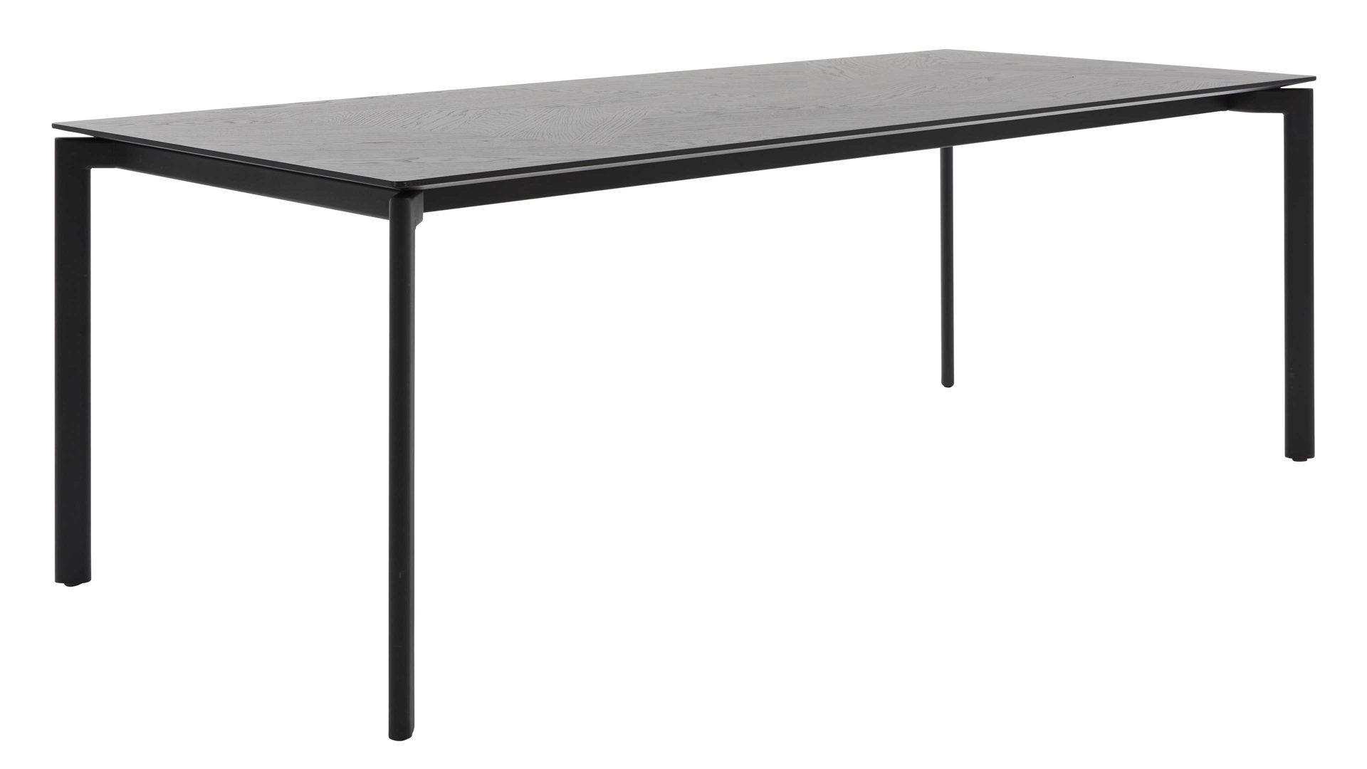 Auszugtisch Interliving aus Holz in Schwarz Interliving Esszimmer Serie 5110 - Auszugtisch mattschwarzes Eichefurnier - ca. 160 - 260 x 90 cm