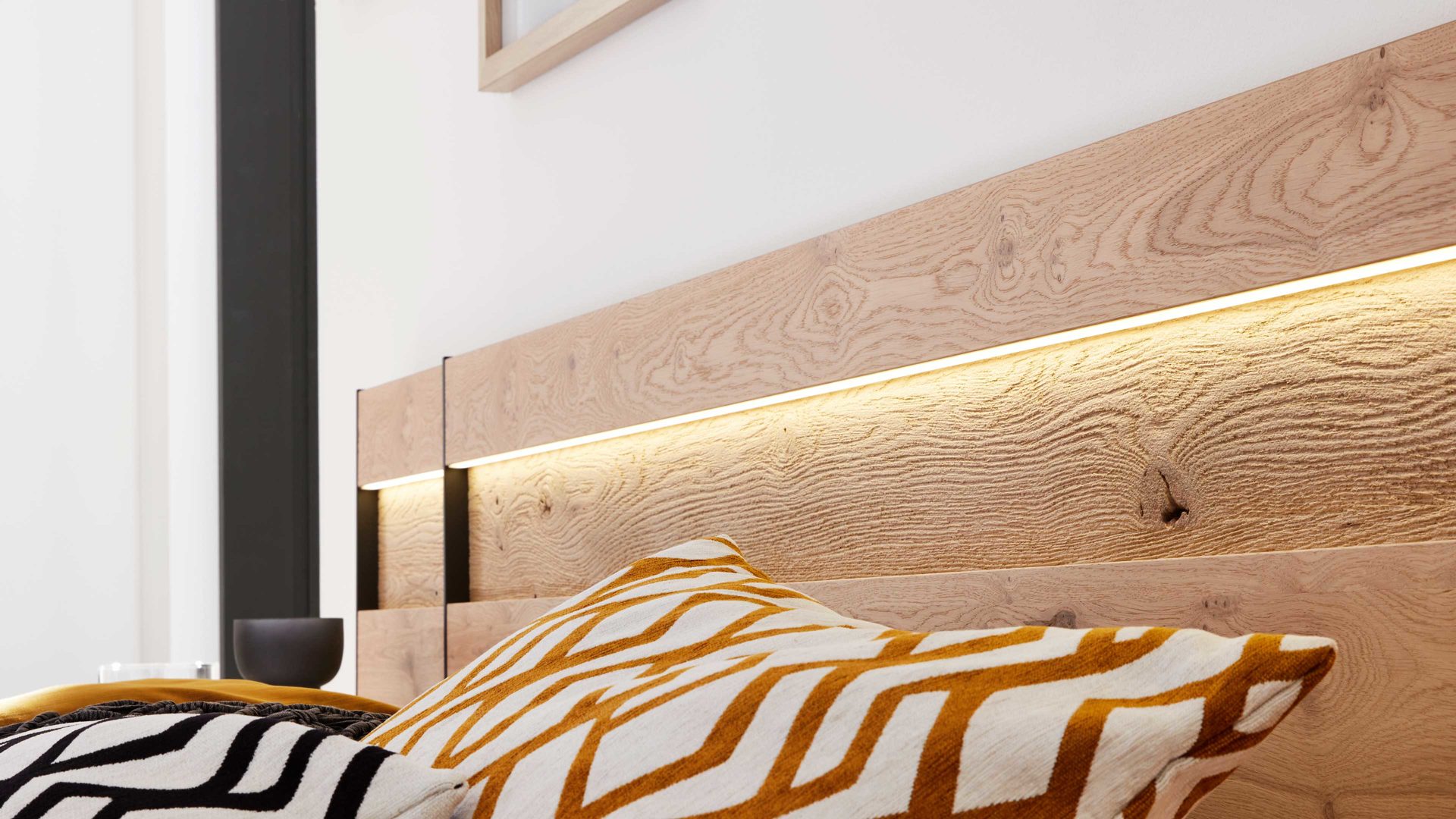 LED-Beleuchtung Interliving aus Kunststoff in Weiß Interliving Schlafzimmer Serie 1024 – Kopfteilbeleuchtung 80396 LED