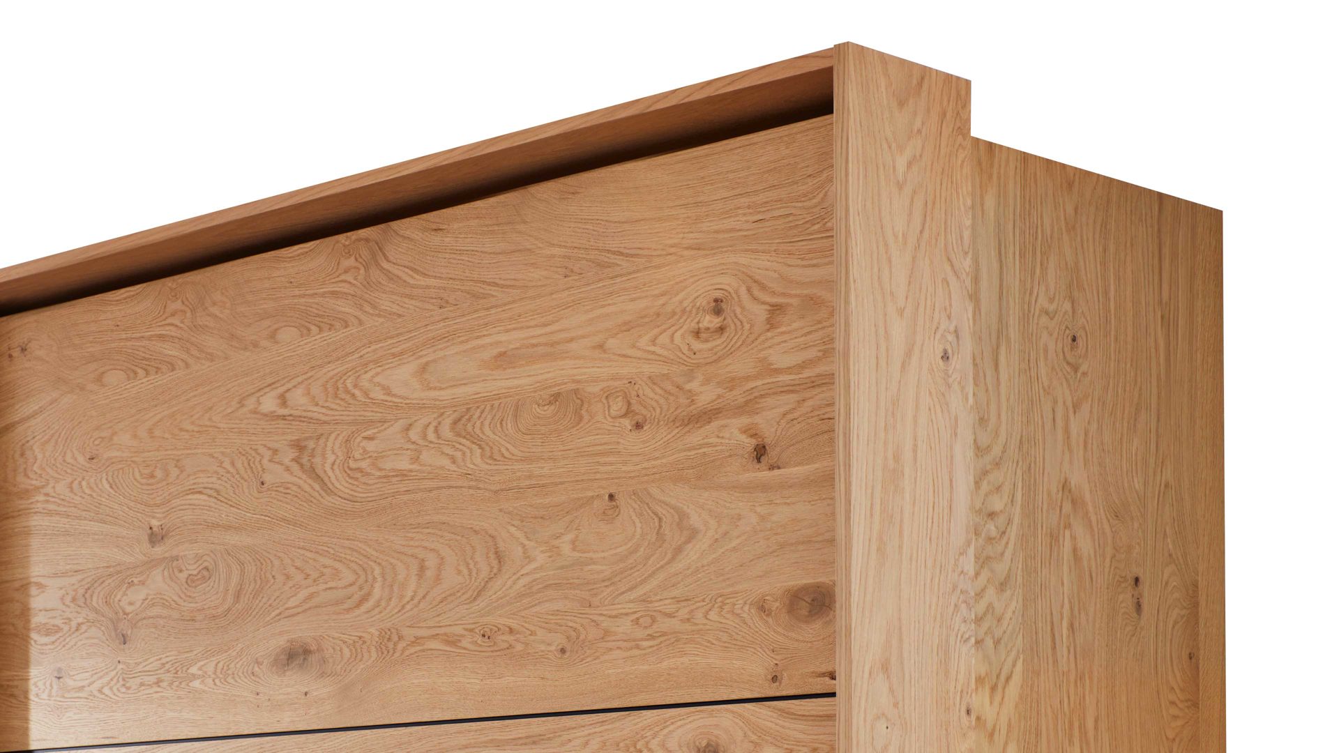 Passepartout Interliving aus Holz in Holzfarben Interliving Schlafzimmer Serie 1024 – Passepartout 903003 Breite ca. 309 cm - Balkeneiche