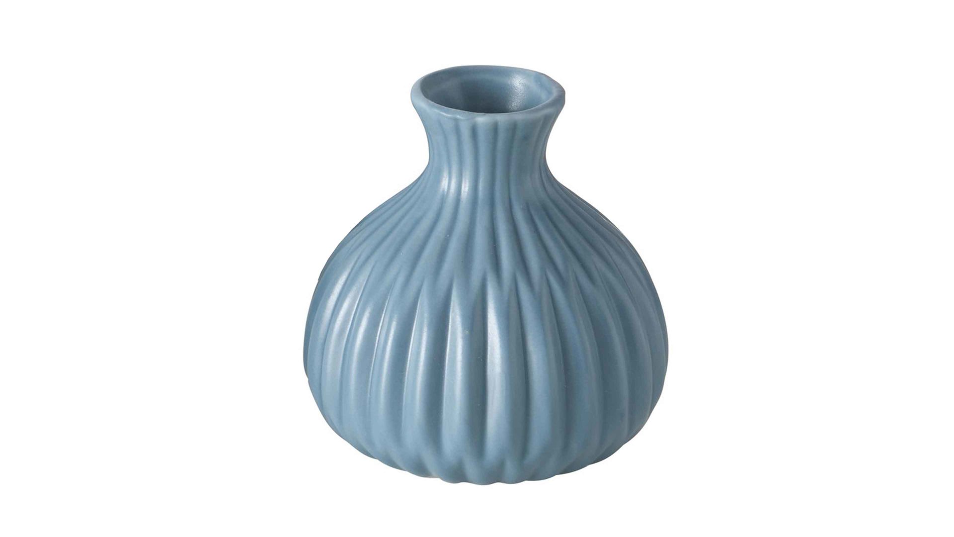 Vase Interliving BEST BUDDYS! aus Keramik in Blau Interliving BEST BUDDYS! Vase Esko mattblaues Porzellan - Höhe ca. 12 cm