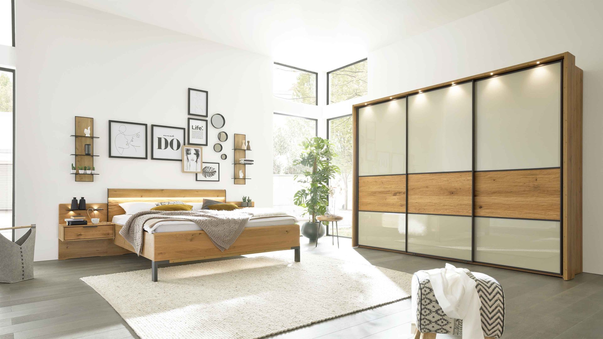 interliving schlafzimmer serie 1027 – komplettzimmer 001, eiche
