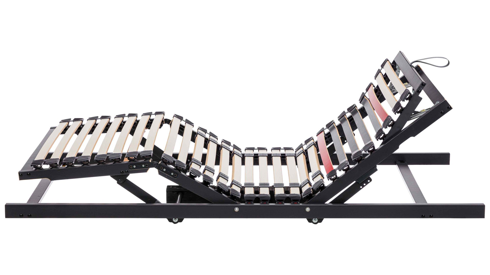 Lattenrost Interliving aus Holz in Anthrazit Interliving Lattenrost Serie 1950 mit zwei Motoren Kabel & zwei Motoren – Liegefläche ca. 140 x 200 cm