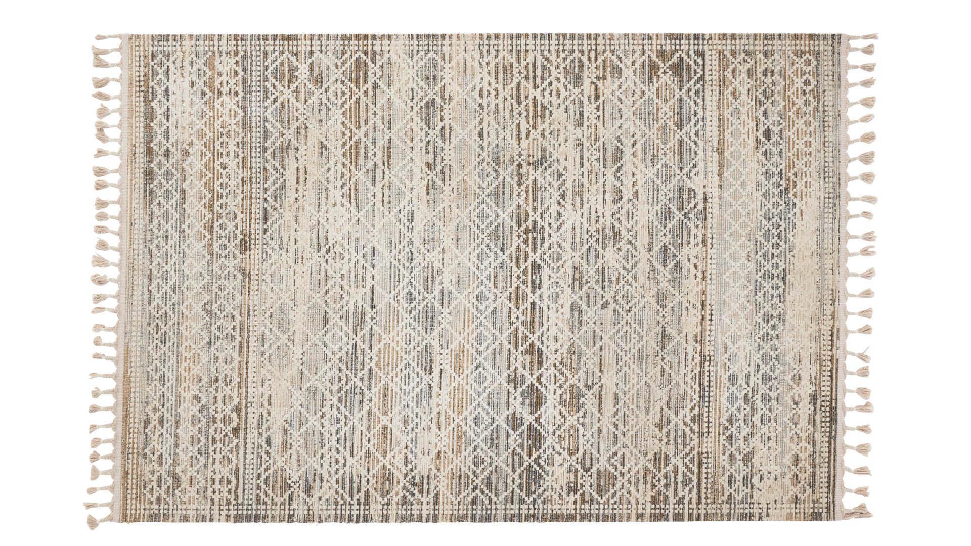 Webteppich Interliving aus Kunstfaser in Beige Interliving Teppich Serie G-8030 beiges Vintagemuster - ca. 200 x 290 cm