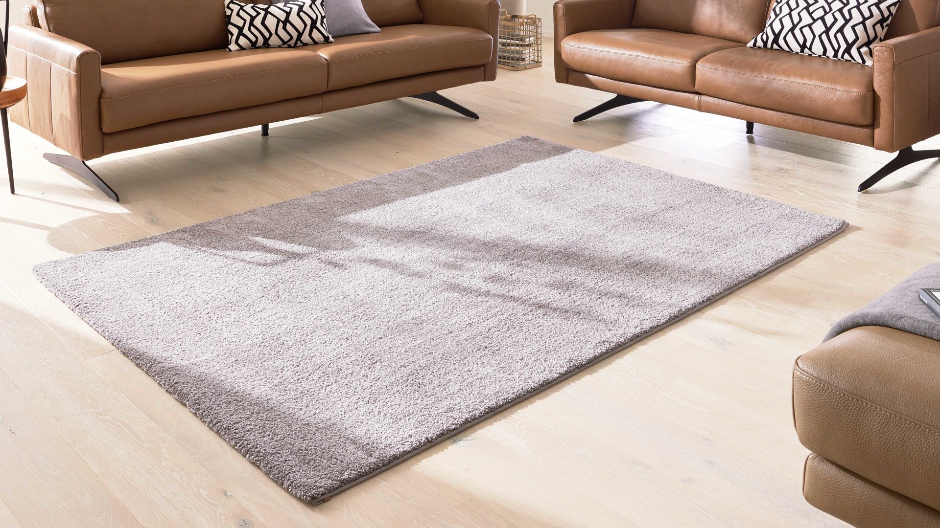 Webteppich Interliving aus Kunstfaser in Grau Interliving Teppich Serie G-8080 Grau - ca. 133 x 190 cm