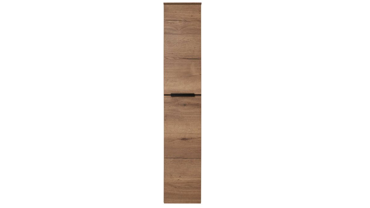 Hängeschrank Interliving aus Holz in Holzfarben Interliving Bad Serie 7402 – Midischrank Havanna Eiche – zwei Türen
