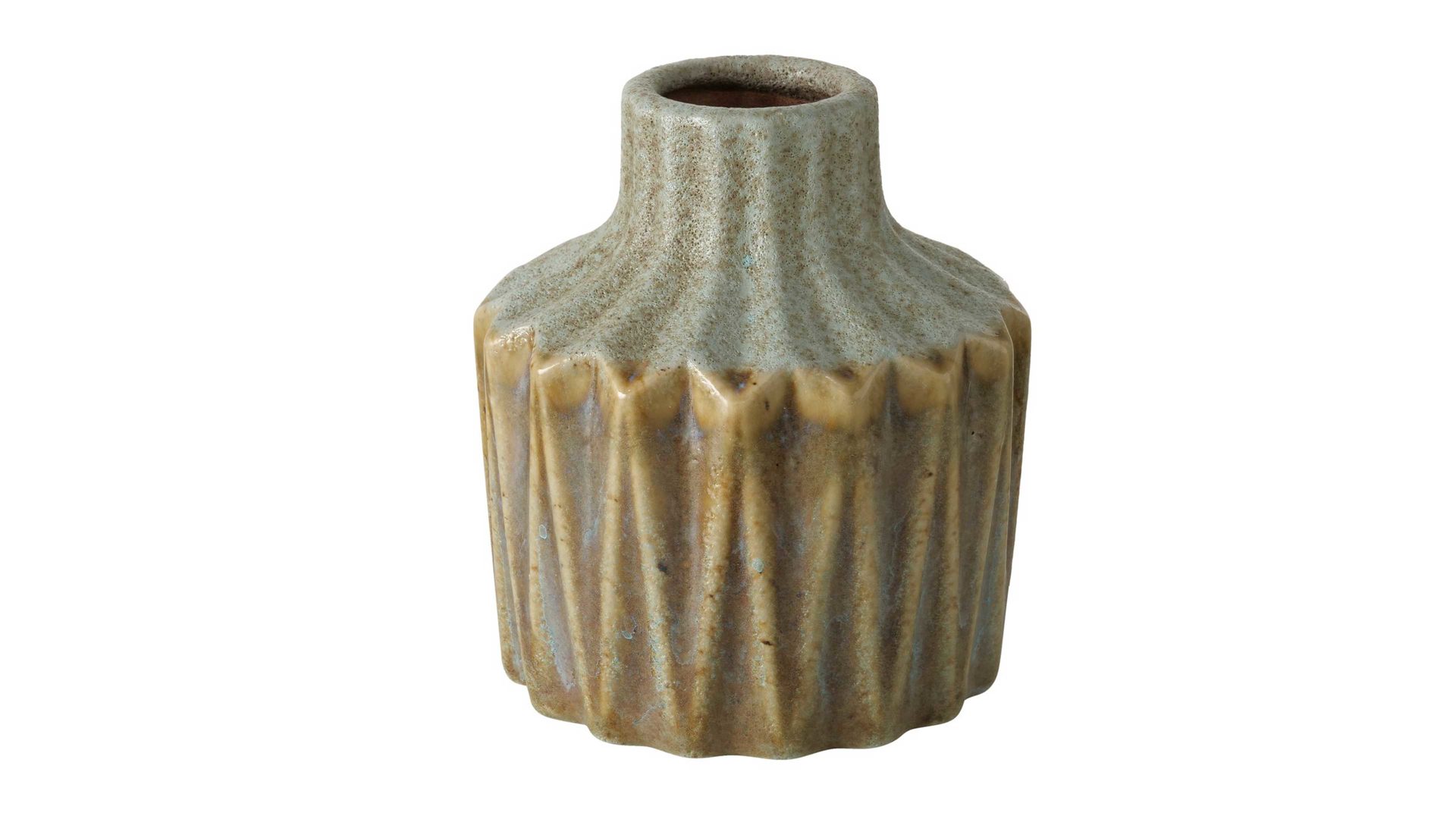 Vase Interliving BEST BUDDYS! aus Keramik in Hellbraun Interliving BEST BUDDYS! Vase Livera beige-graues Steingut – Durchmesser ca. 13 cm