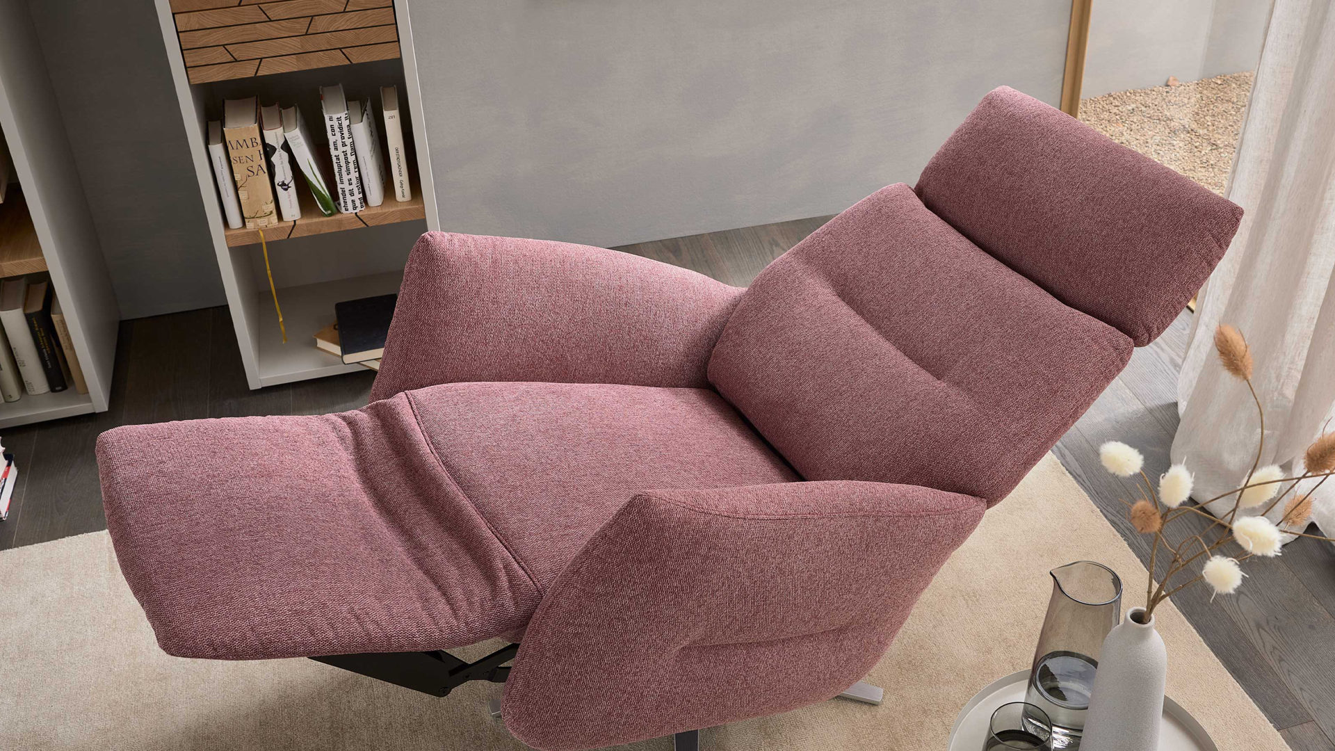 Funktion Interliving aus Metall in Transparent Interliving Sessel Serie 4504 - Relaxfunktion motorisch verstellbar