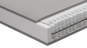 Federkernmatratze Interliving aus Stoff in Weiß Interliving Matratze Medikontur 1931 Taschenfederkern, H4 – Liegefläche ca. 90 x 200 cm