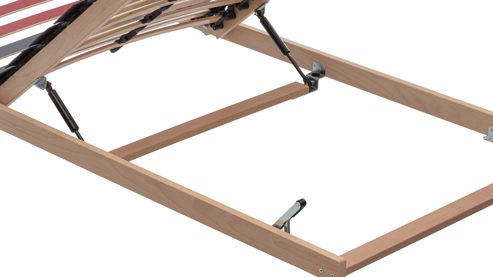 Lattenrost Interliving aus Holz in Holzfarben Interliving Lattenrost Serie 1952 manuell mit Hebehilfe – Liegefläche ca. 140 x 200 cm