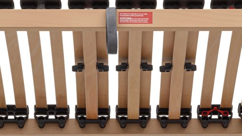 Lattenrost Interliving aus Holz in Holzfarben Interliving Lattenrost Serie 1952 mit Hebehilfe für linke Bettseiten links mit Hebehilfe – Liegefläche ca. 90 x 190 cm