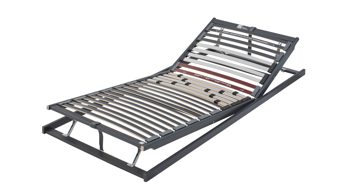 Lattenrost Interliving aus Holz in Grau Interliving Lattenrost Serie 1941 mit manuellen Funktionen manuelle Rücken- & Fußteilverstellung – Liegefläche ca. 80 x 200 cm