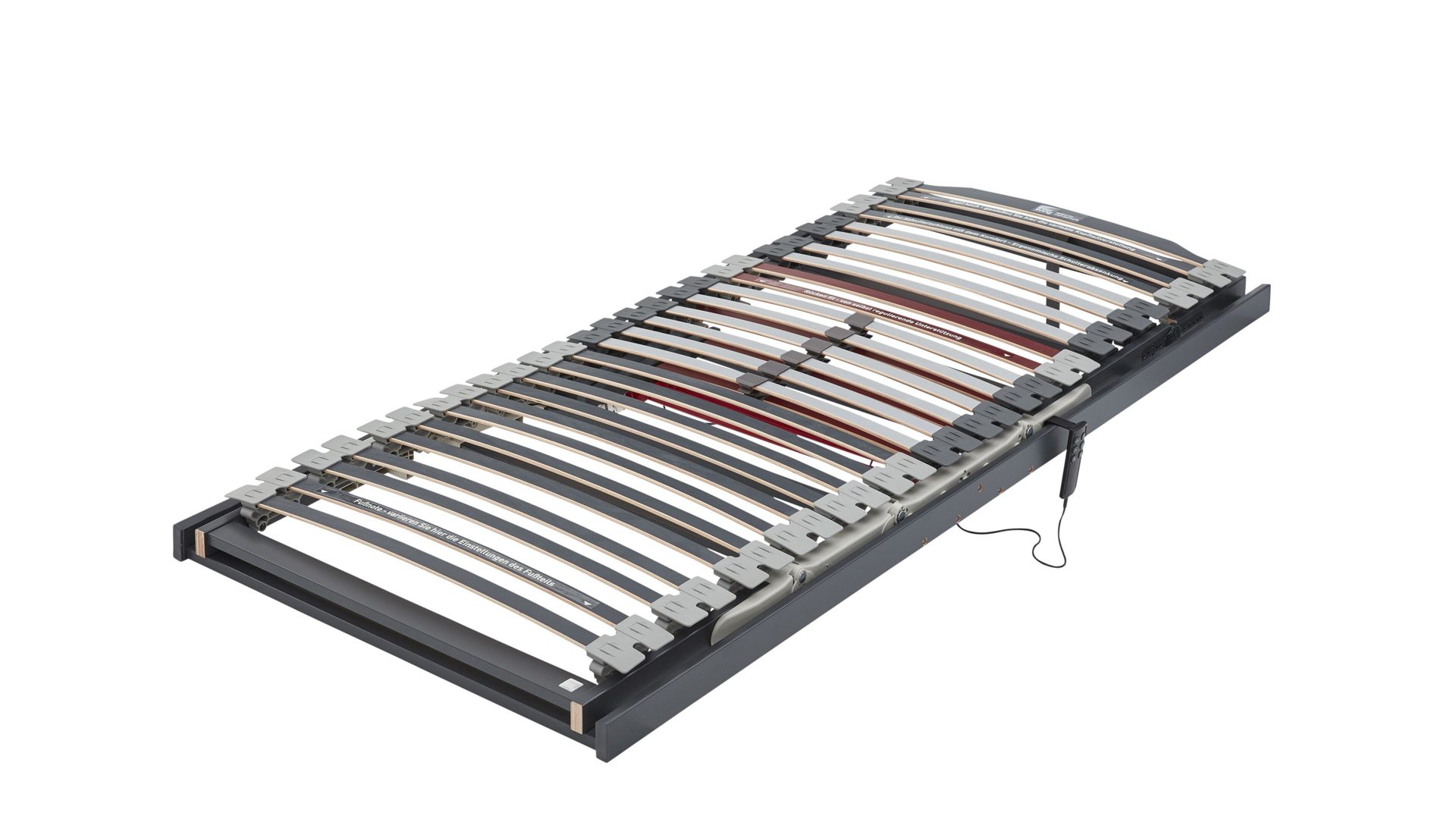 Lattenrost Interliving aus Holz in Grau Interliving Lattenrost Serie 1942 mit Funksteuerung kabellose Rücken- & Fußteilverstellung – Liegefläche ca. 80 x 190 cm