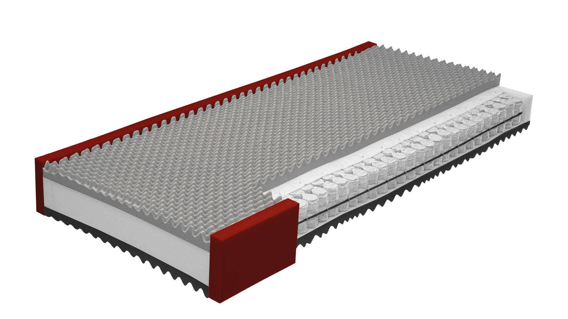 Federkernmatratze Interliving aus Stoff in Weiß Interliving Matratze Medikontur 1913 Taschenfederkern, H3 – Liegefläche ca. 160 x 200 cm