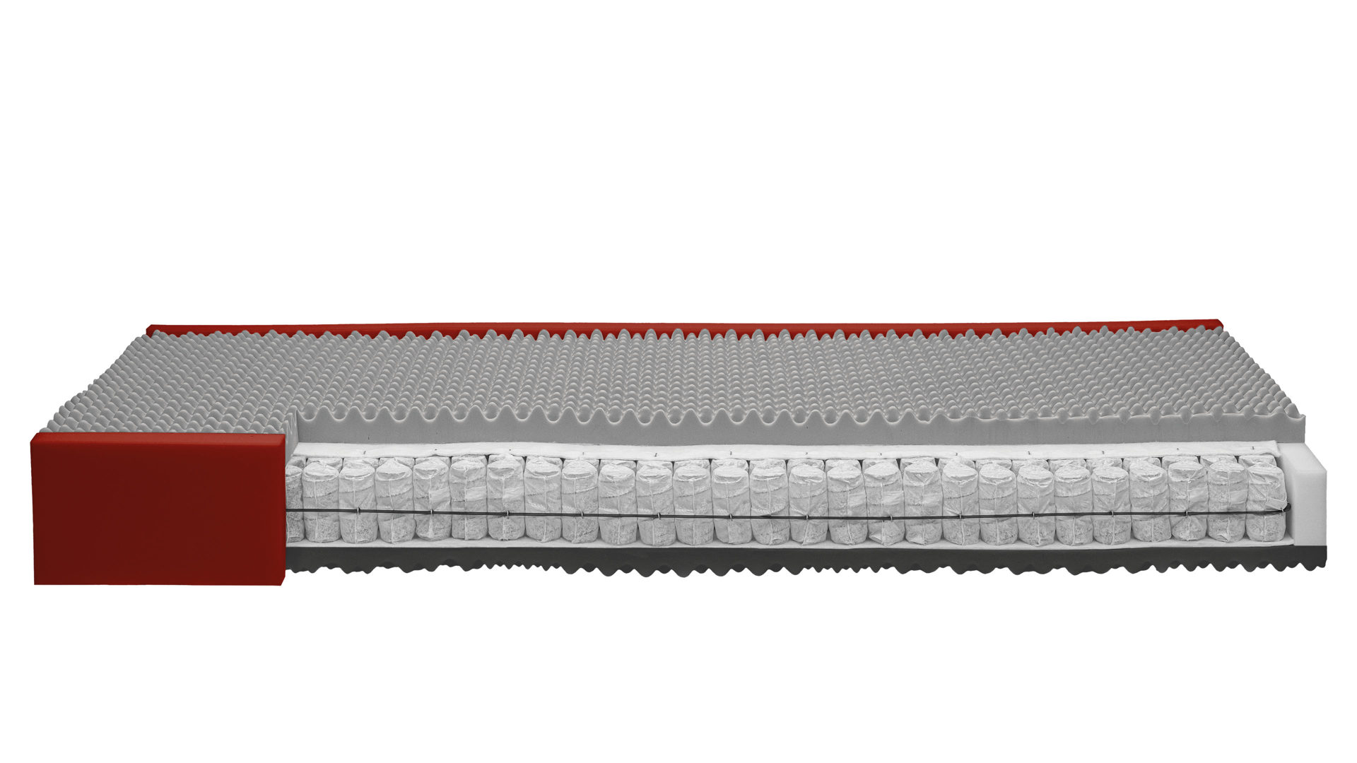 Federkernmatratze Interliving aus Stoff in Weiß Interliving Matratze Medikontur 1913 Taschenfederkern, H2 – Liegefläche ca. 180 x 200 cm