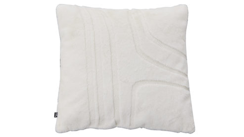 Kissenbezug /-hülle Interliving aus Stoff in Weiß Interliving Kissen Serie 9125 - Kissenhülle naturfarbenes Kunstfell - ca. 50 x 50 cm