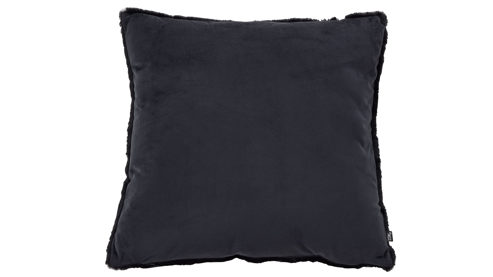 Kissenbezug /-hülle Interliving aus Stoff in Schwarz Interliving Kissen Serie 9125 - Kissenhülle schwarzes Kunstfell - ca. 50 x 50 cm
