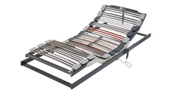 Lattenrost Interliving aus Holz in Grau Interliving Lattenrost Serie 1943 mit Funksteuerung kabellose Rücken- & Fußteilverstellung – Liegefläche ca. 90 x 190 cm