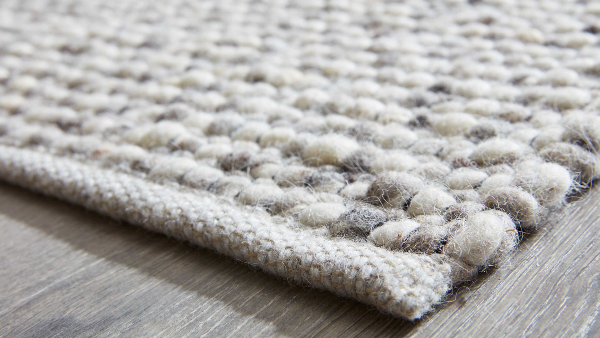 Handwebteppich Interliving aus Naturfaser in Weiß Interliving Teppich Serie B-8001 Kalkstein – ca. 250 x 340 cm