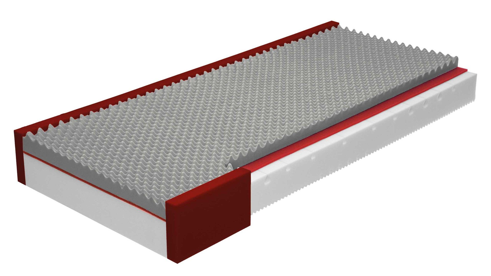 Kaltschaummatratze Interliving aus Stoff in Weiß Interliving Matratze Medikontur 1914 Kaltschaum, H4 – Liegefläche ca. 180 x 200 cm