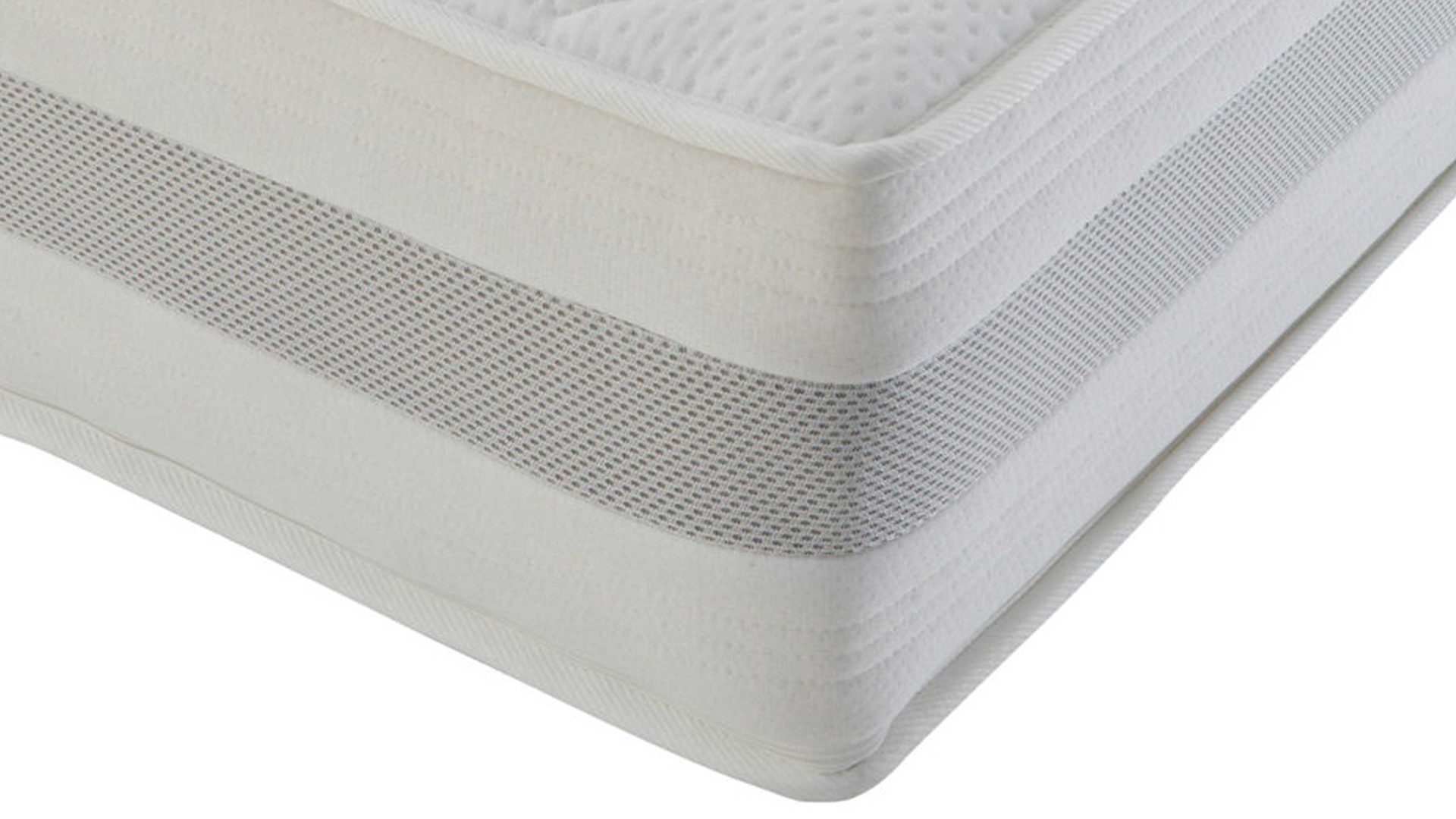Federkernmatratze Interliving aus Stoff in Weiß Interliving Matratze Medikontur 1915 Taschenfederkern, H3 – Liegefläche ca. 180 x 200 cm