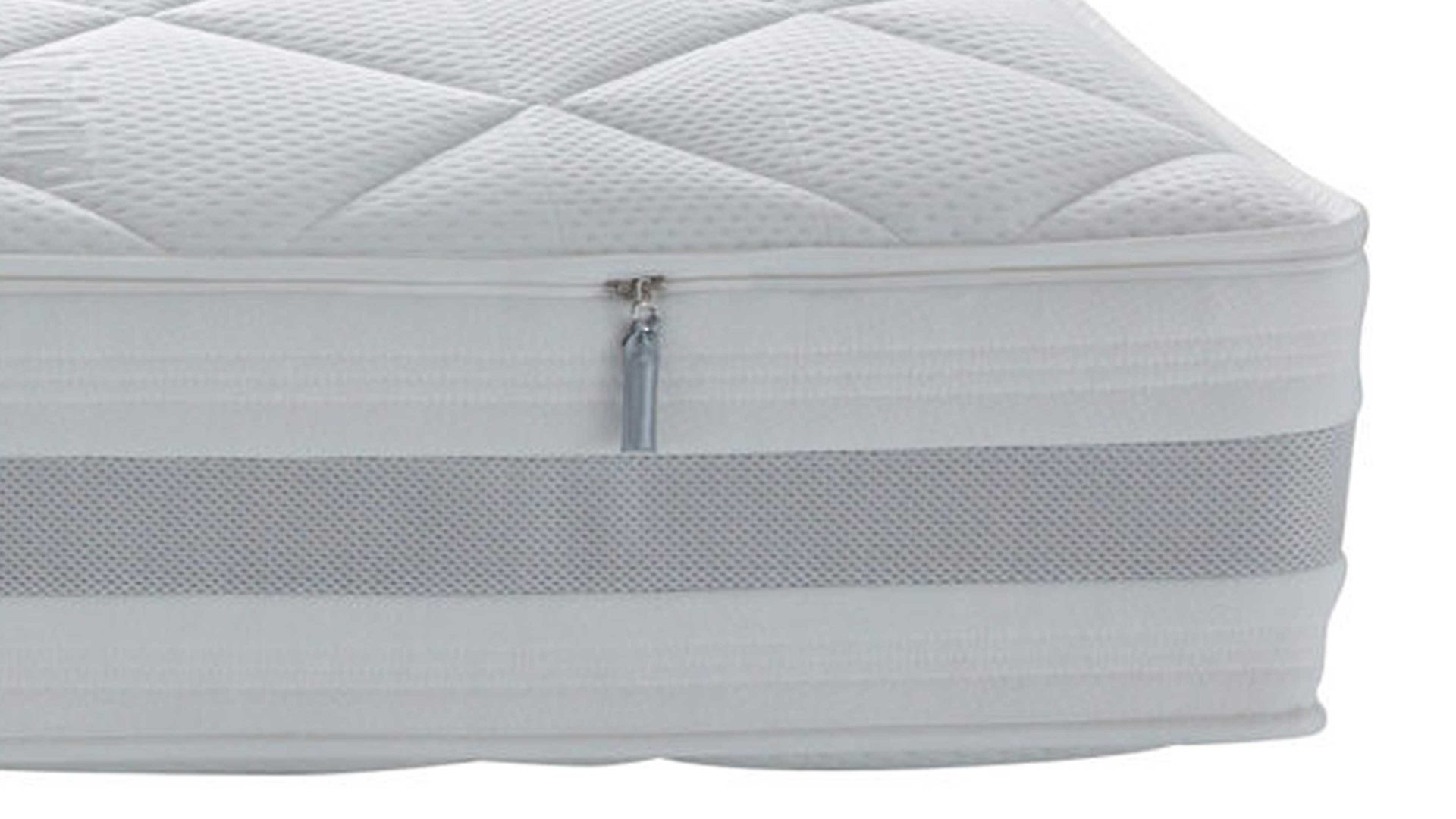 Federkernmatratze Interliving aus Stoff in Weiß Interliving Matratze Medikontur 1915 Taschenfederkern, H4 – Liegefläche ca. 180 x 200 cm