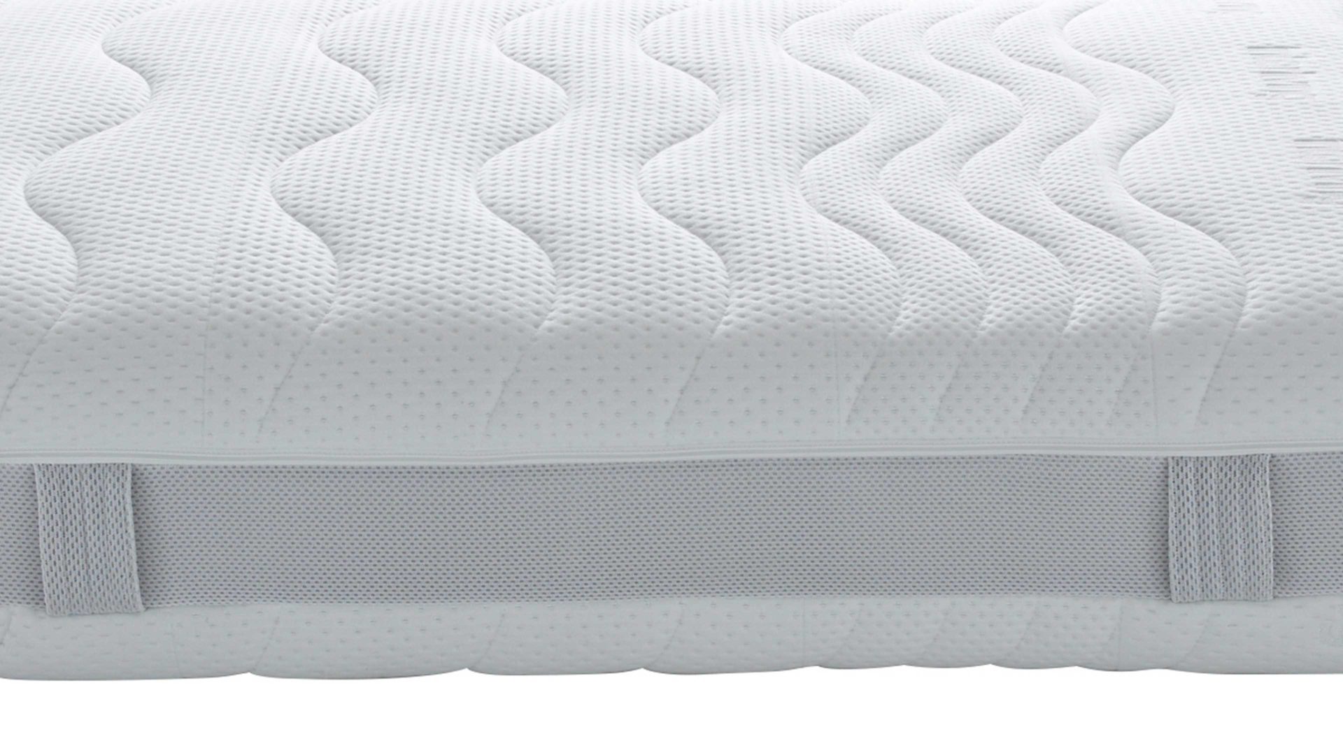 Federkernmatratze Interliving aus Stoff in Weiß Interliving Matratze Medikontur 1911 Taschenfederkern, H3 – Liegefläche ca. 100 x 200 cm
