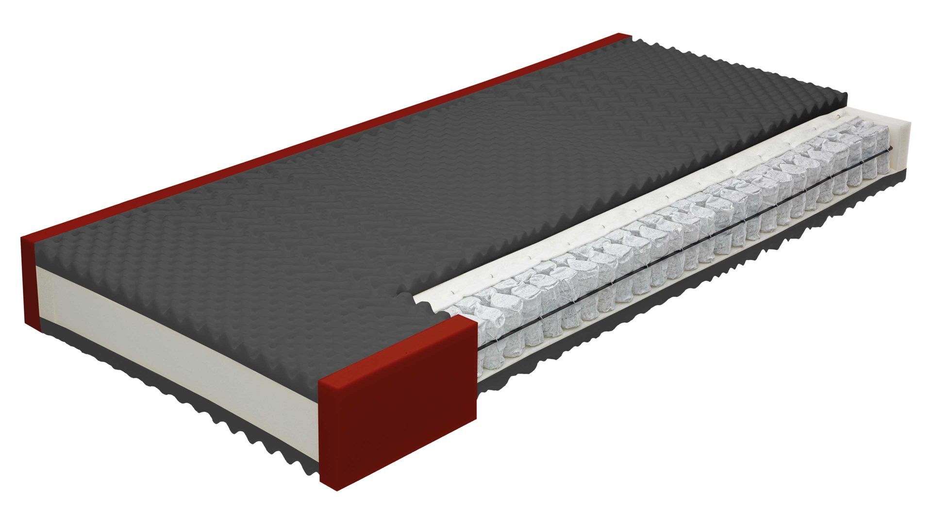 Federkernmatratze Interliving aus Stoff in Weiß Interliving Matratze Medikontur 1911 Taschenfederkern, H2 – Liegefläche ca. 160 x 200 cm