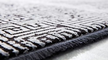 Handwebteppich Interliving aus Mischgewebe in Schwarz Interliving Teppich Serie L-8620 Mischgewebe - ca. 160 x 230 cm