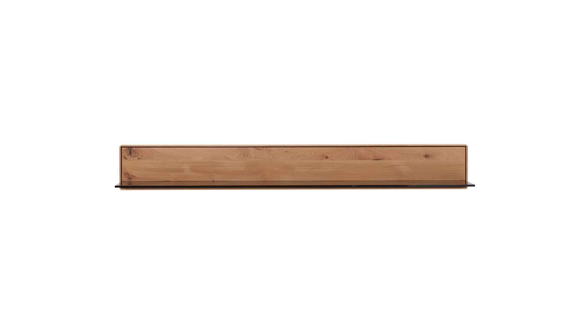 Wandregal Interliving aus Holz in Holzfarben Interliving Wohnzimmer Serie 2020 - Wandboard 151850 Asteiche bianco – Länge ca. 122 cm