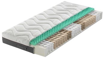 Matratzen-Set Interliving aus Stoff in Weiß Interliving Matratzen-Set 1916 - Taschenfederkernmatratze Härtegrad 3 - Liegefläche ca. 120 x 200 cm