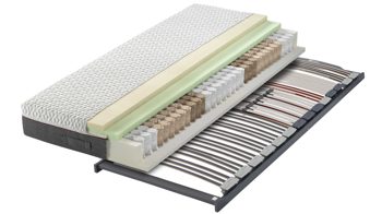 Matratzen-Set Interliving aus Stoff in Weiß Interliving Matratzen-Set 1918 - Taschenfederkernmatratze Härtegrad 3 - Liegefläche ca. 90 x 200 cm