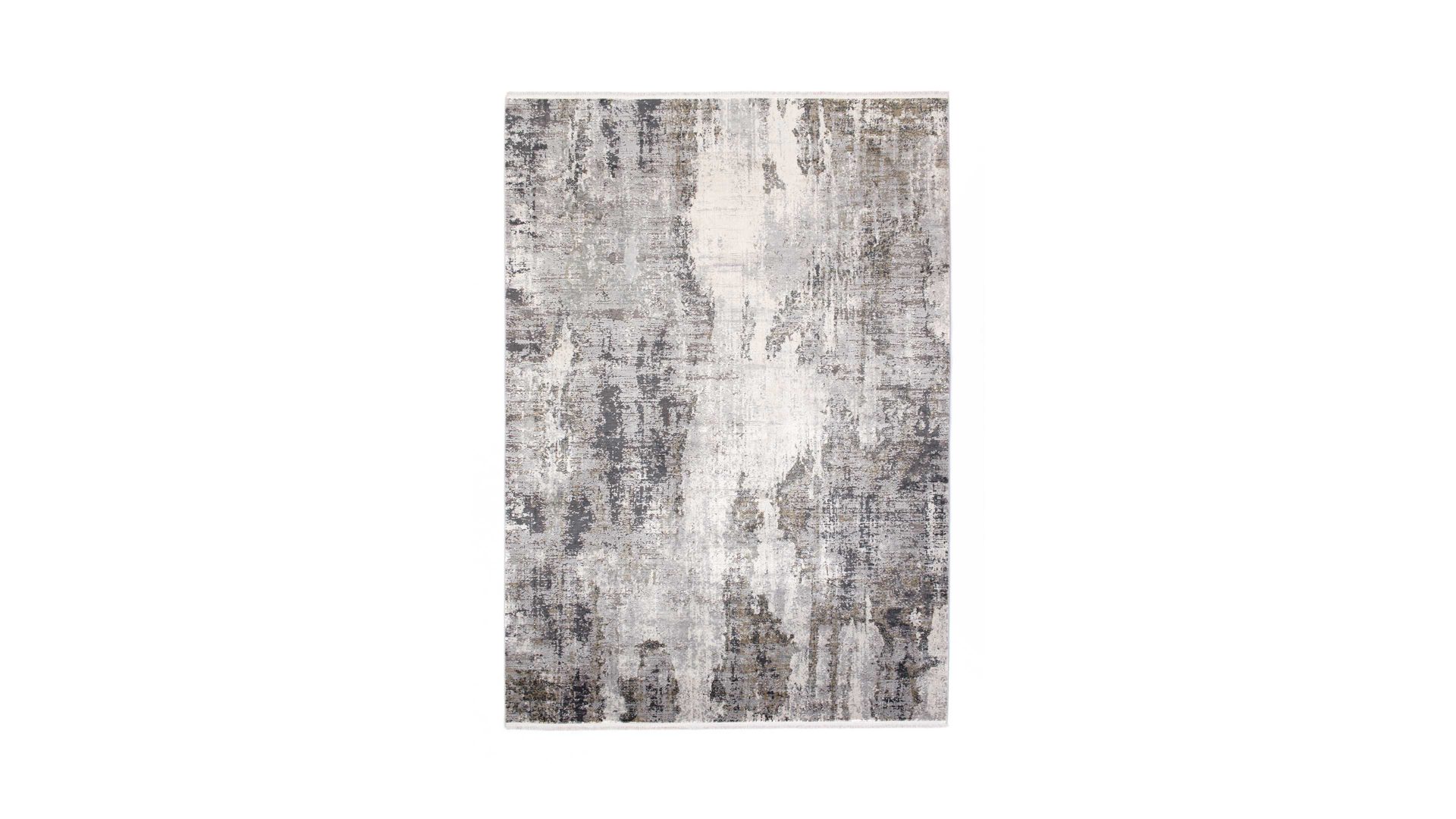 Webteppich Interliving aus Mischgewebe in Grau Interliving Teppich Serie L-8600 Grau-Creme 912 – ca. 160 x 230 cm