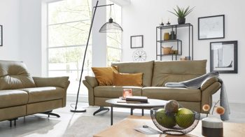 Wohnland Breitwieser , Möbel A-Z, Sofa + Couch, Ecksofas, Interliving,  Interliving Sofa Serie 4400 - Kopfstütze 87-82, pastellvioletter Bezug GCP  8 - Breite ca. 82 cm cm