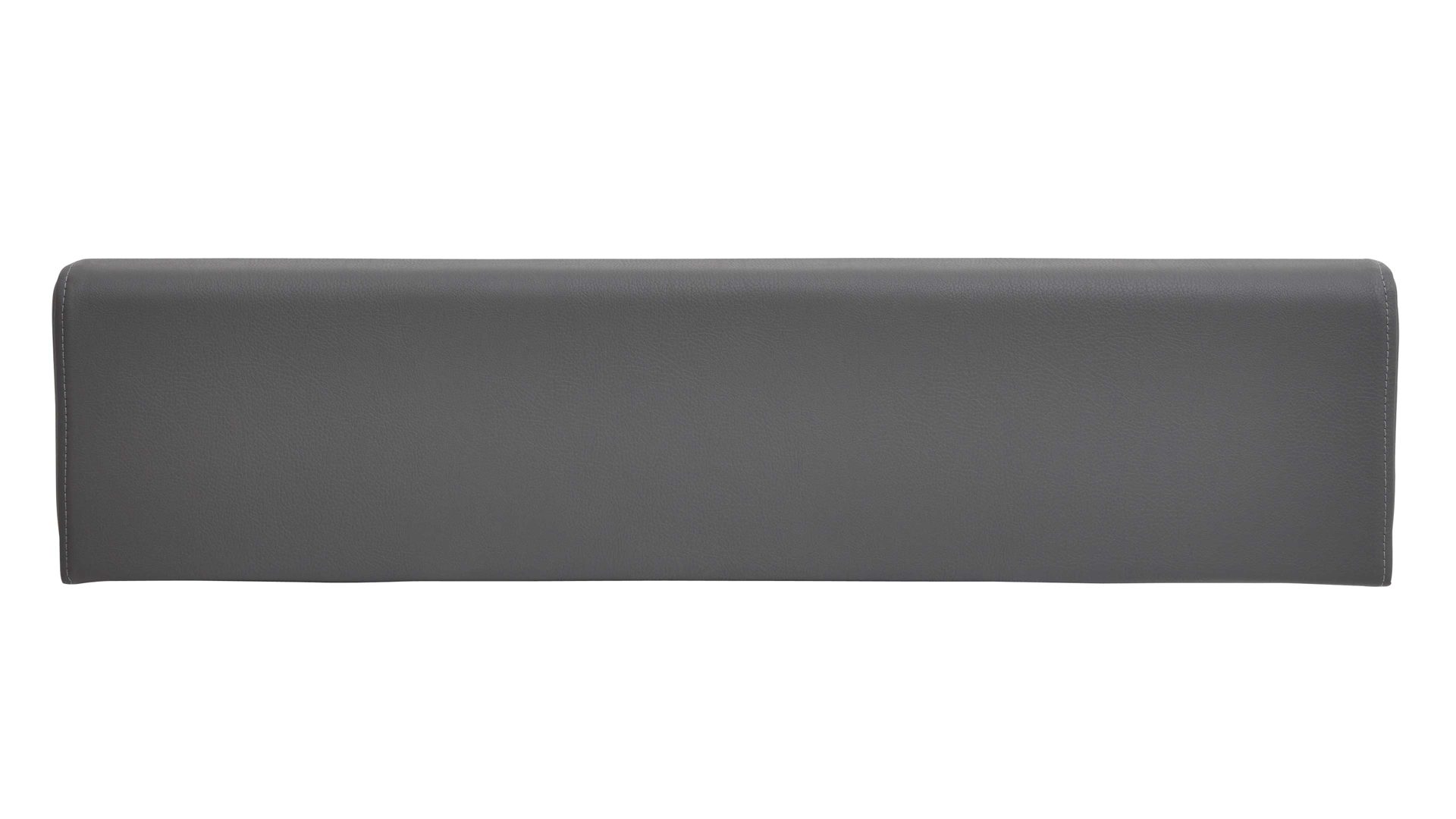 Kopfstütze Interliving aus Stoff in Dunkelgrau Interliving Schlafzimmer Serie 1025 – Kopfteilpolster-Set 530449 Länge ca. 82 cm - graphitfarbenes Kunstleder