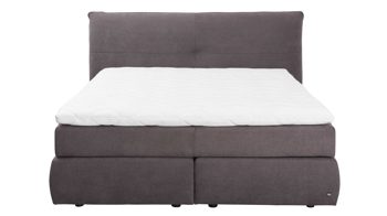 Boxspringbett Interliving aus Stoff in Dunkelgrau Interliving Bettsystem Serie 1414 - Boxspringbett dunkelgrauer Stoffbezug ENF 09 - Liegefläche ca. 180 x 200 cm