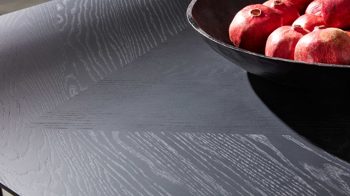 Auszugtisch Interliving aus Holz in Schwarz Interliving Esszimmer Serie 5110 - Auszugtisch T0401 mattschwarzes Eichefurnier - ca. 180 - 280 x 100 cm