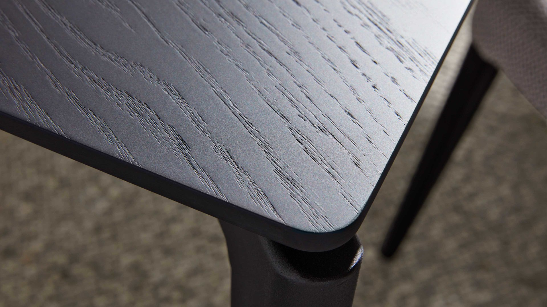 Auszugtisch Interliving aus Holz in Schwarz Interliving Esszimmer Serie 5110 - Auszugtisch mattschwarzes Eichefurnier - ca. 160 - 260 x 90 cm