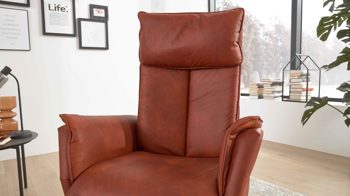 Interliving Sessel Serie 4542 - Relaxsessel, cognacfarbenes LongLife-Leder