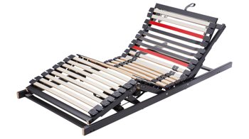 Lattenrost Interliving aus Holz in Anthrazit Interliving Lattenrost Serie1950 mit Funksteuerung Funk & drei Motoren – Liegefläche ca. 90 x 190 cm