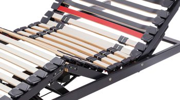 Lattenrost Interliving aus Holz in Anthrazit Interliving Lattenrost Serie 1950 - V6581 Kabel & zwei Motoren – Liegefläche ca. 90 x 200 cm