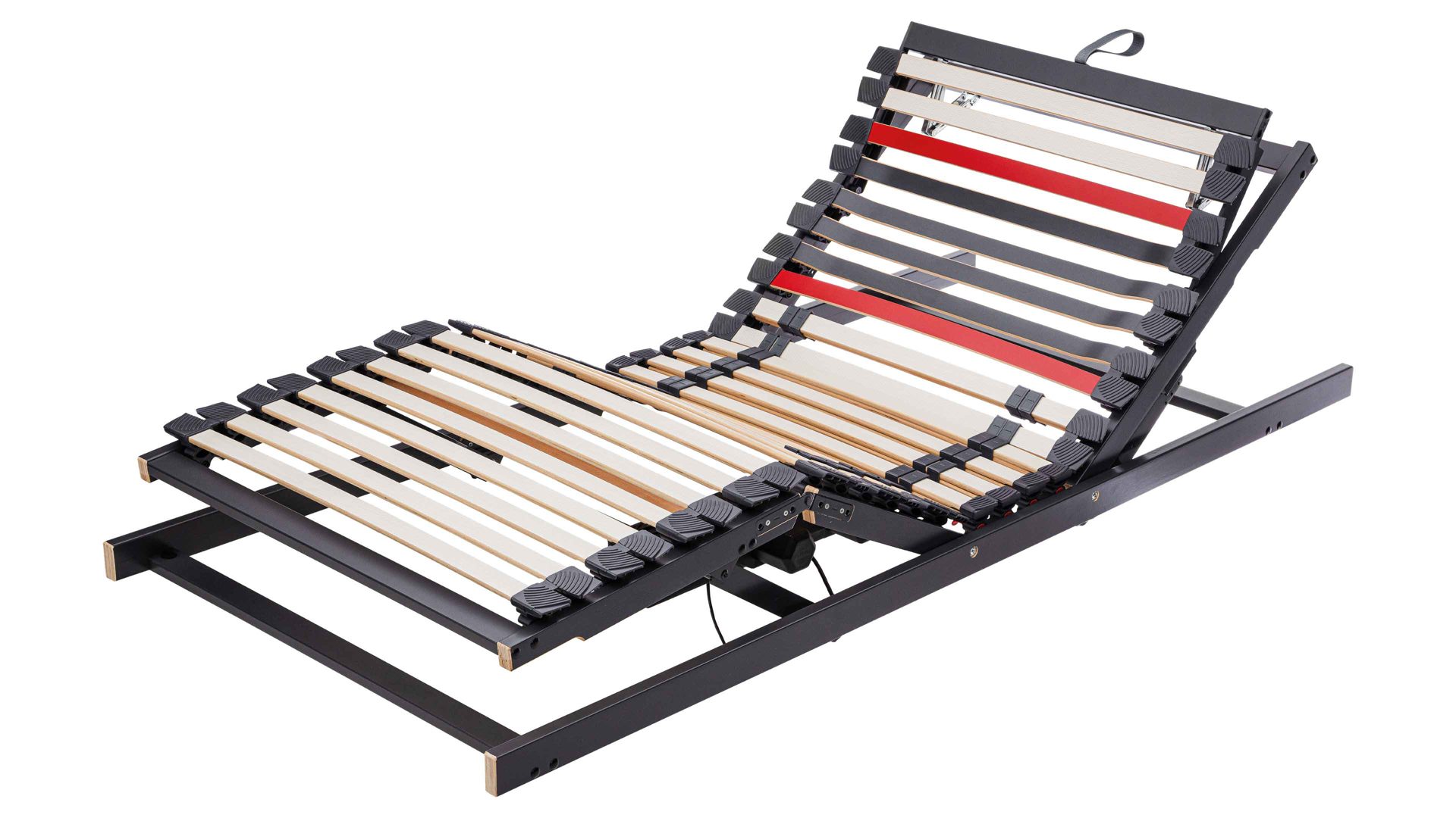 Lattenrost Interliving aus Holz in Anthrazit Interliving Lattenrost Serie 1950 - V6585 Funk & zwei Motoren – Liegefläche ca. 90 x 200 cm