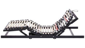 Lattenrost Interliving aus Holz in Anthrazit Interliving Lattenrost Serie 1950 mit Funksteuerung Funk & zwei Motoren – Liegefläche ca. 90 x 190 cm