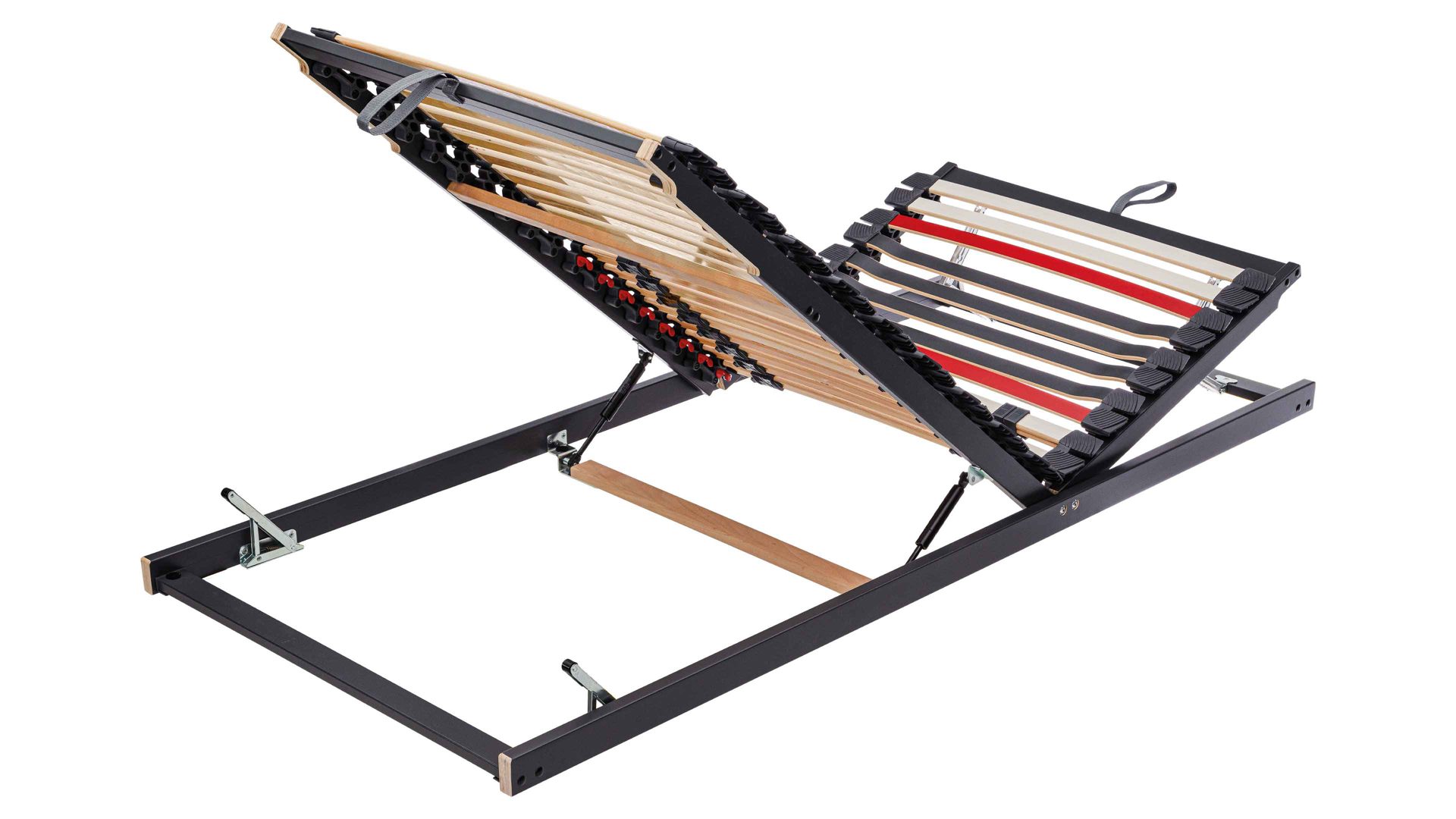 Lattenrost Interliving aus Holz in Anthrazit Interliving Lattenrost Serie 1950 mit manueller Verstellung manuell verstellbar – Liegefläche ca. 90 x 220 cm