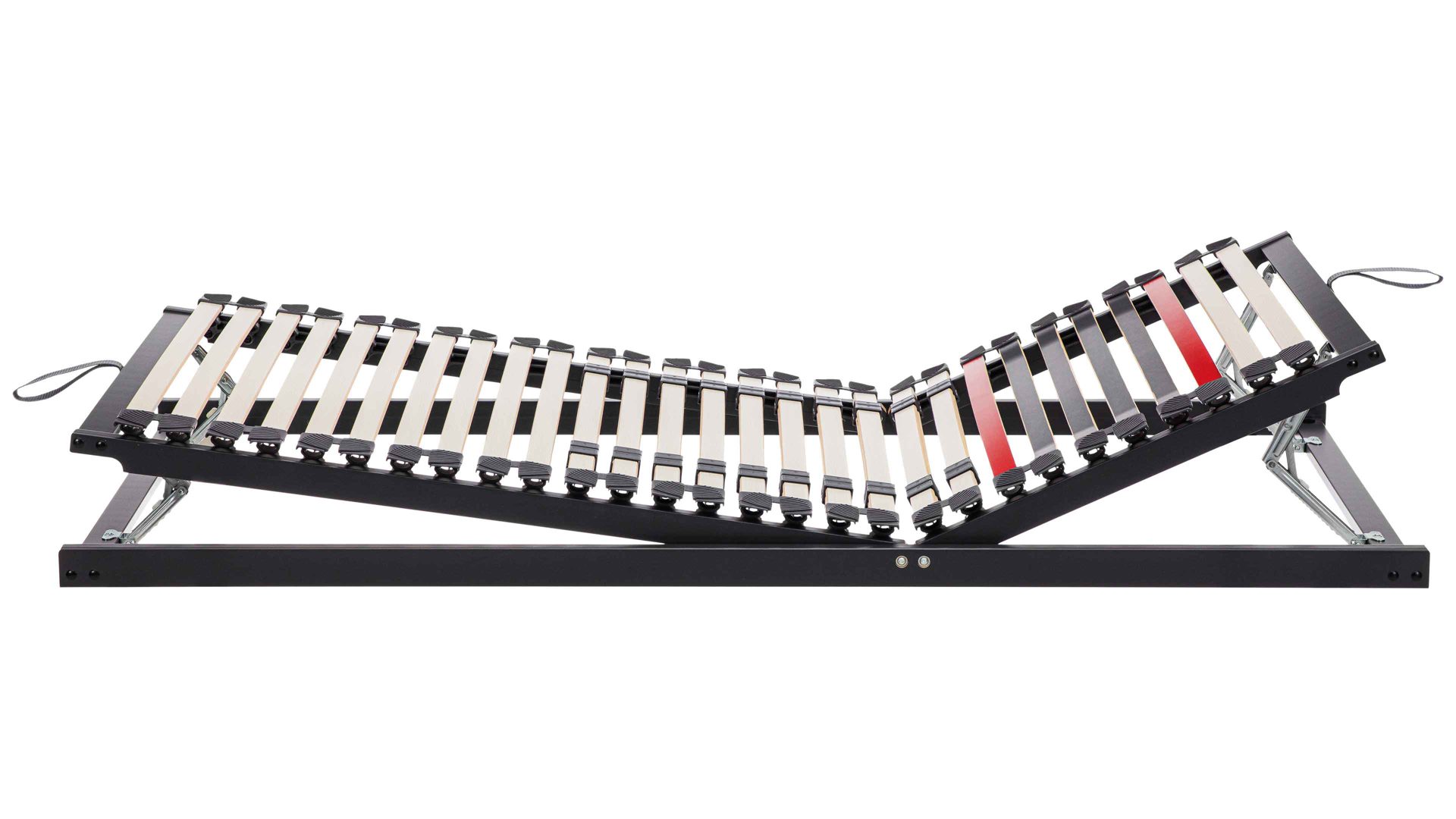 Lattenrost Interliving aus Holz in Anthrazit Interliving Lattenrost Serie 1950 mit manueller Verstellung manuell verstellbar – Liegefläche ca. 100 x 200 cm