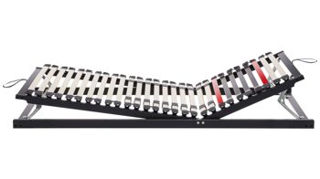 Lattenrost Interliving aus Holz in Anthrazit Interliving Lattenrost Serie 1950 mit manueller Verstellung manuell verstellbar – Liegefläche ca. 90 x 220 cm