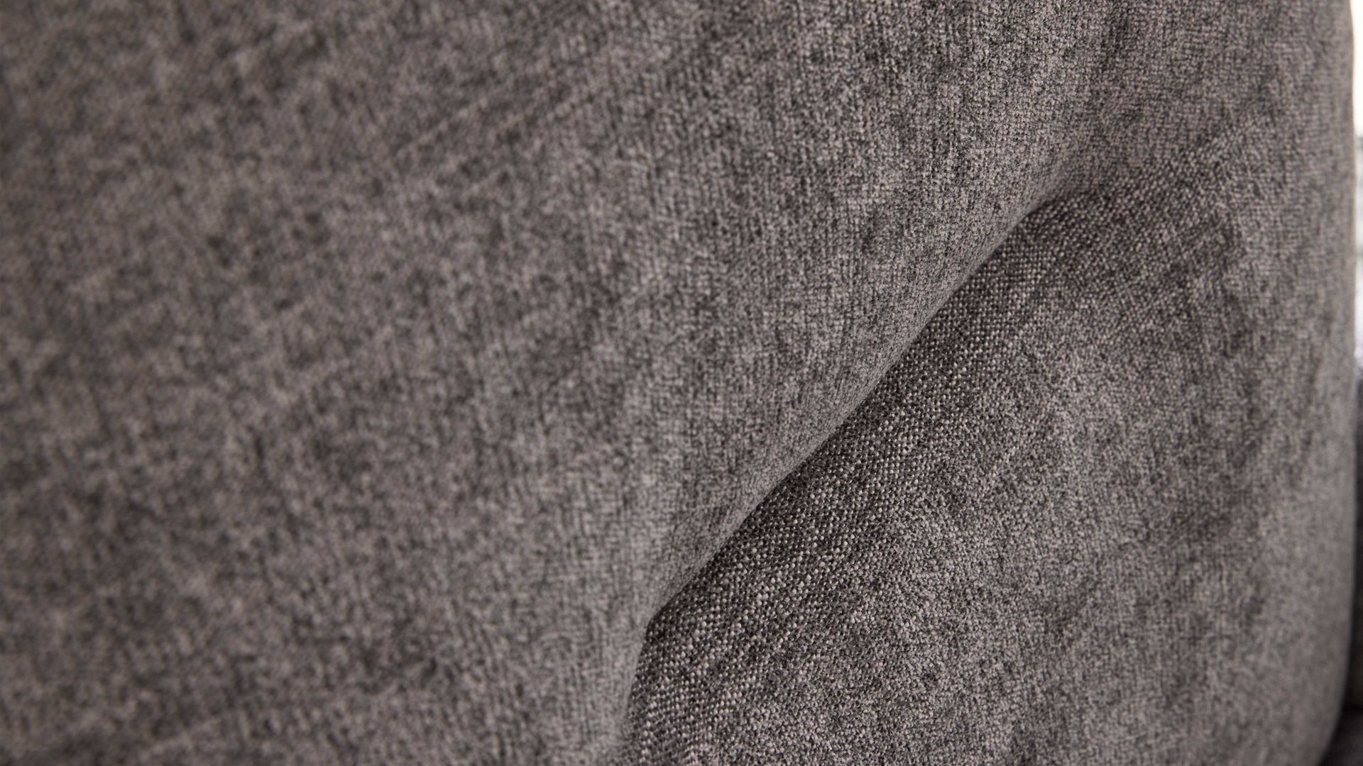 Polsterbank Interliving aus Stoff in Grau Interliving Esszimmer Serie 5504 - Polsterbank grauer Bezug Concrete DCT 99 & schwarzes Kufengestell S 346 - Länge ca. 206 cm